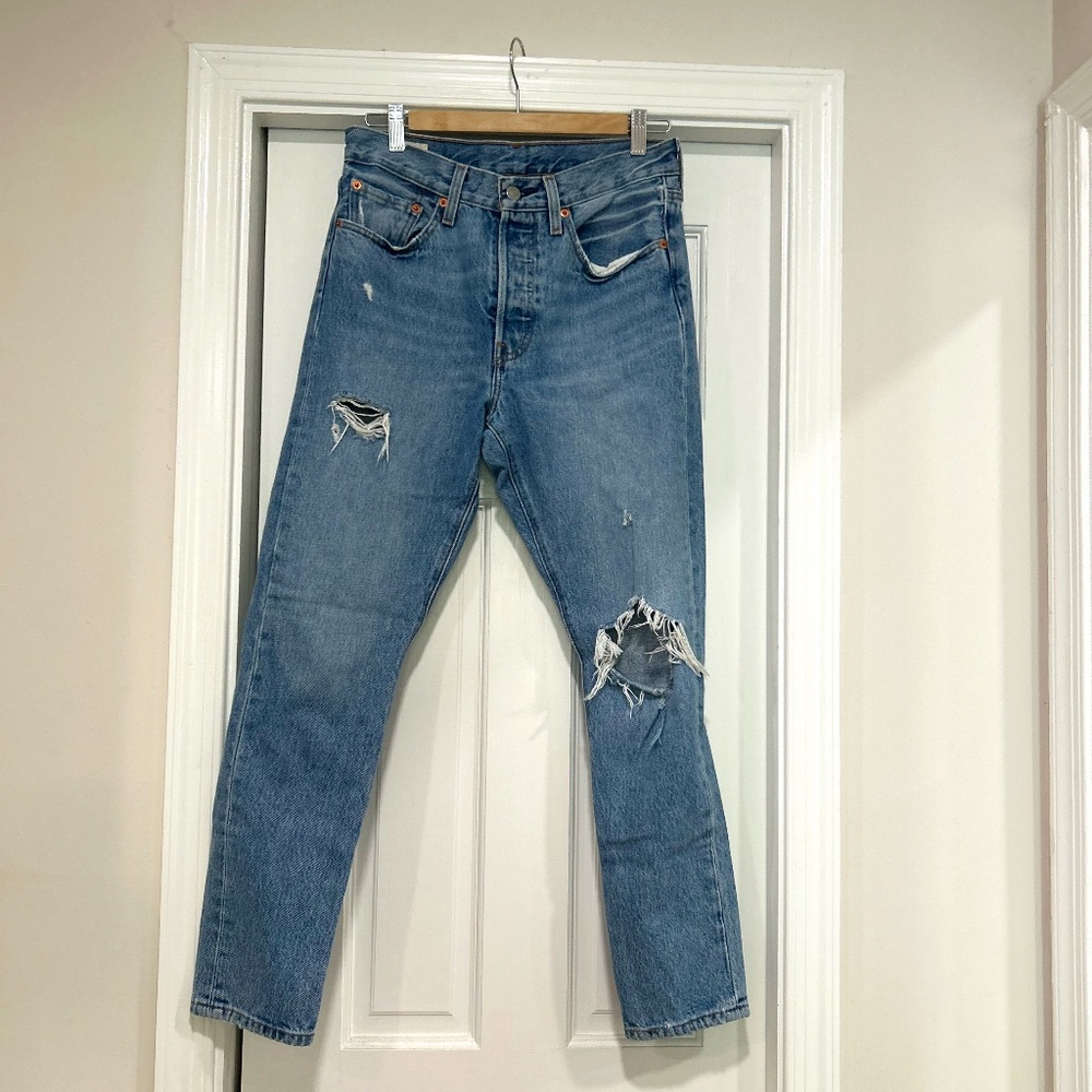 Levi's 501 Skinny blue Washed Jeans